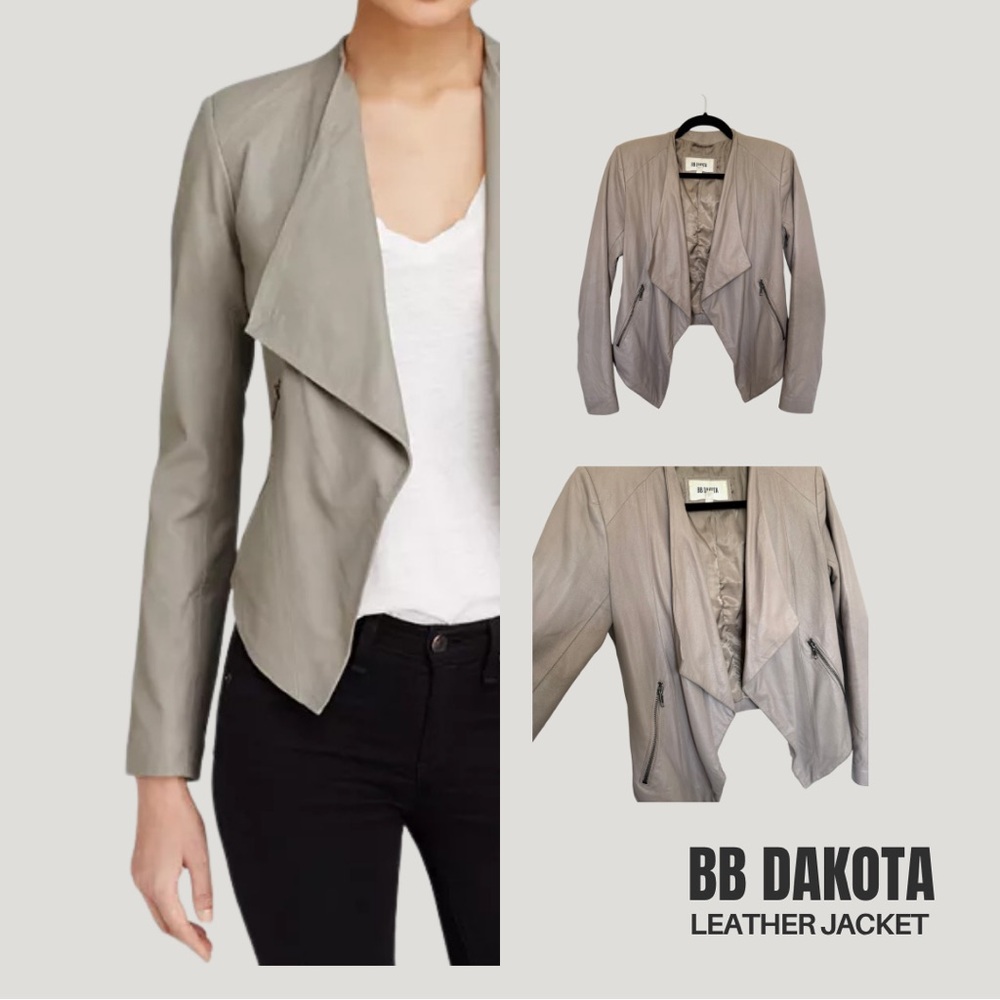 BB Dakota Women's Taupe Leather Jacket